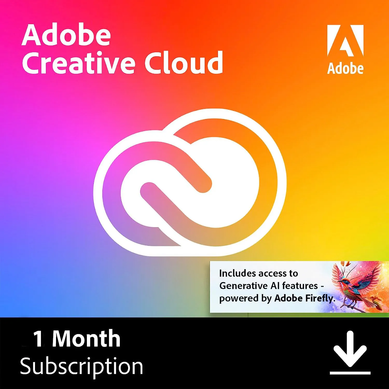 Adobe Creative Cloud All Apps – 100GB Cloud Storage (1 Device / 1 Month) – Email Delivery