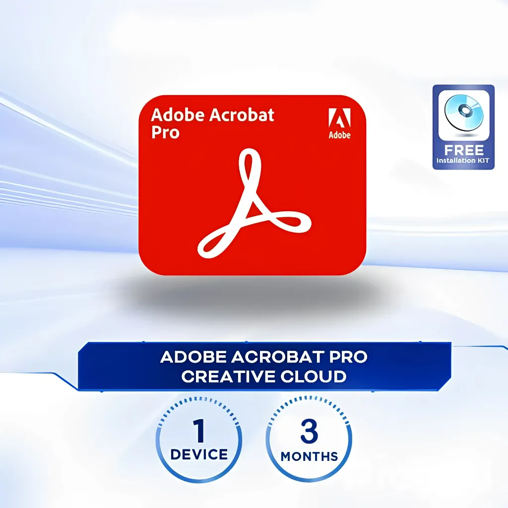 Adobe Acrobat Pro Creative Cloud – 100GB Cloud Storage (1 Device / 3 Month) – Email Delivery