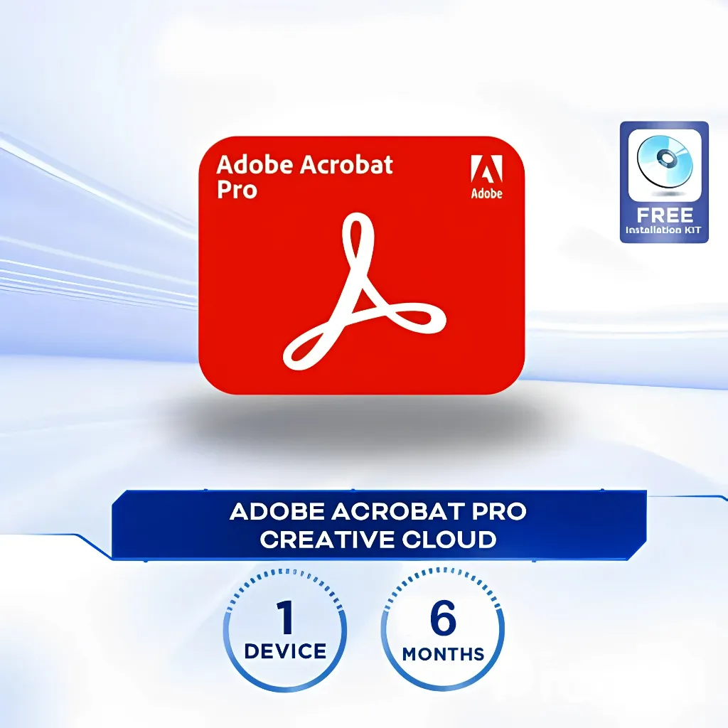 Adobe Acrobat Pro Creative Cloud – 100GB Cloud Storage (1 Device / 6 Month) – Email Delivery