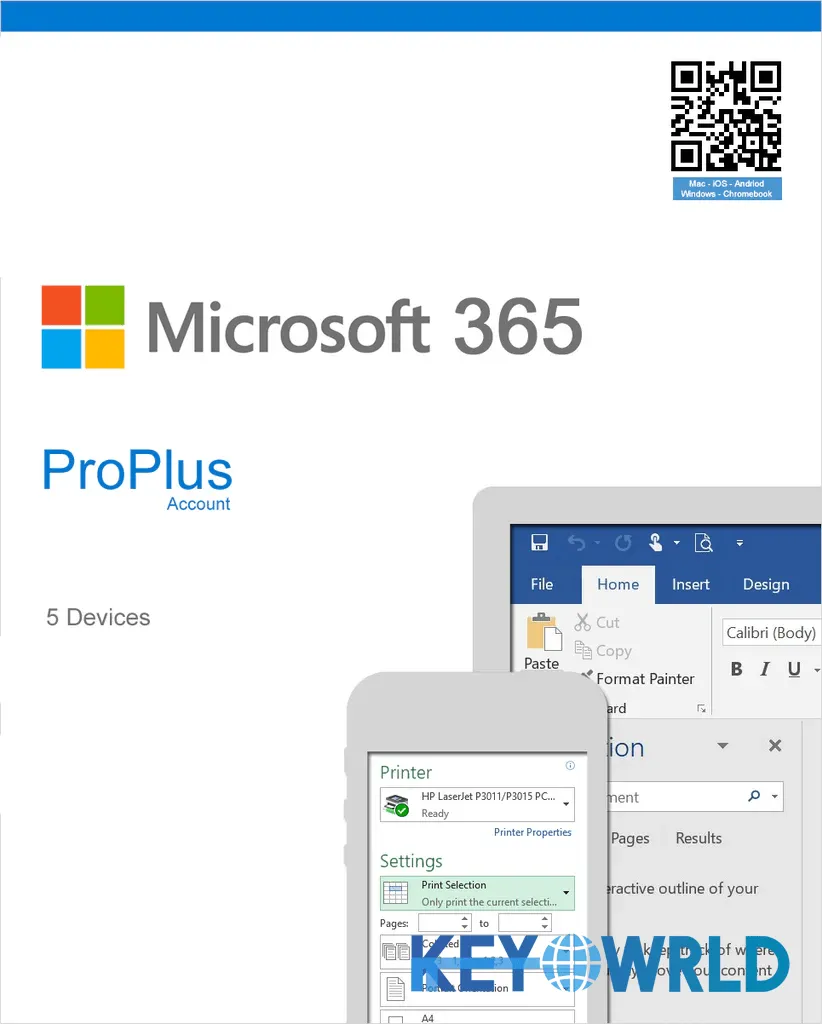 Microsoft Office 365 Professional Plus 5PC Lifetime | Account (Windows, MAC, Android)