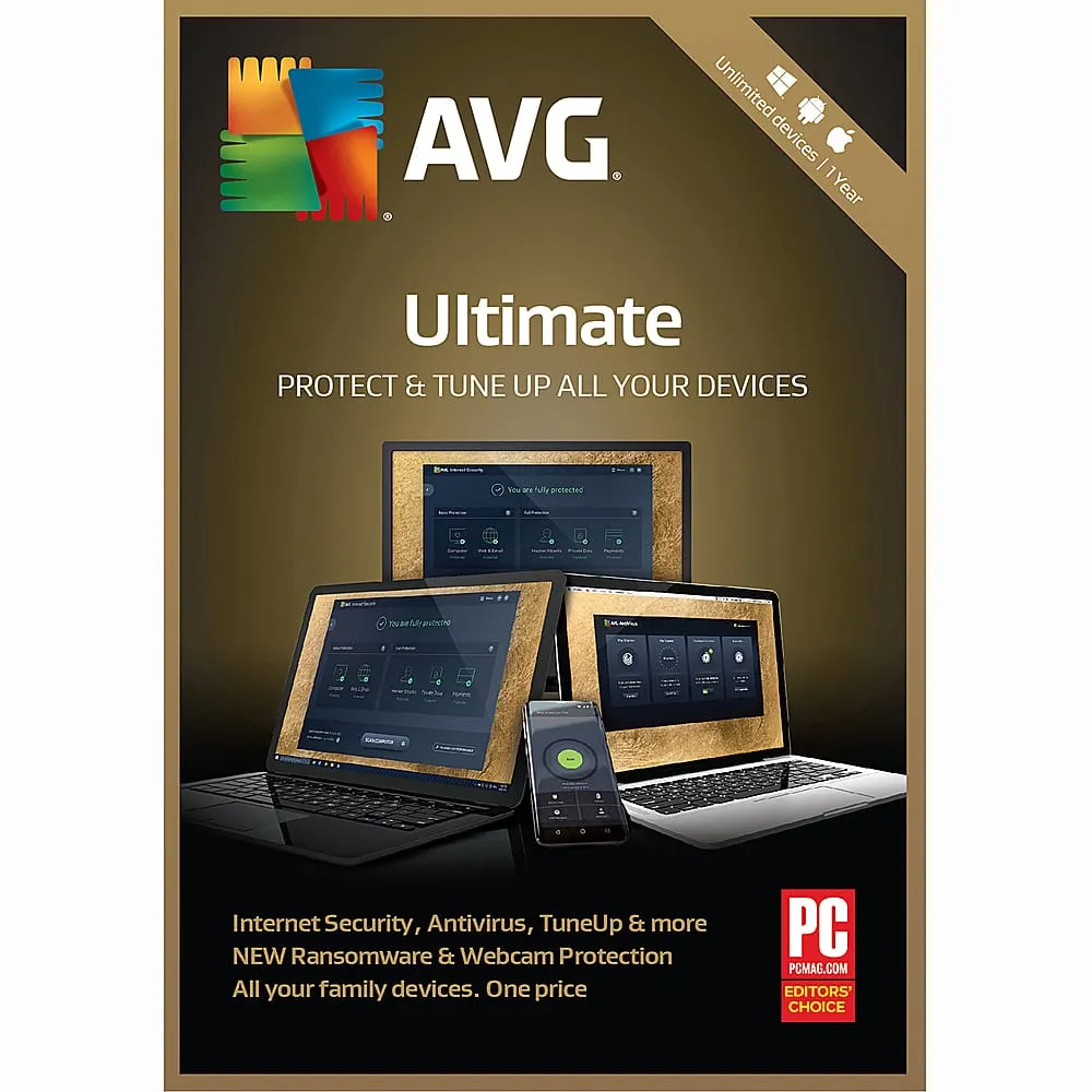 AVG Ultimate Multi-Device 2 Devices 3 Year Windows/Mac/Android/iOS (Email Delivery) (Global Code) — NexoKey Maroc