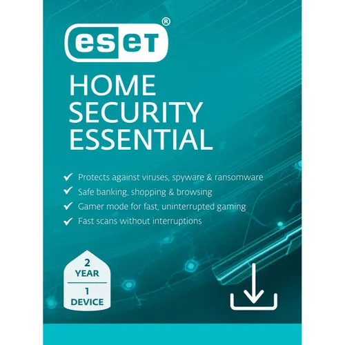 ESET Home Security Essential – 1 Device 2 Year Windows/Mac/Android/iOS (Email Delivery)