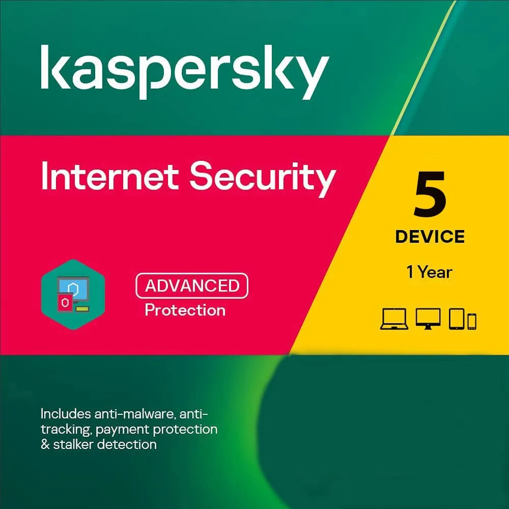 Kaspersky Internet Security 5 Devices 1 Year Windows/Mac/Android/iOS (Email Delivery) — NexoKey Maroc