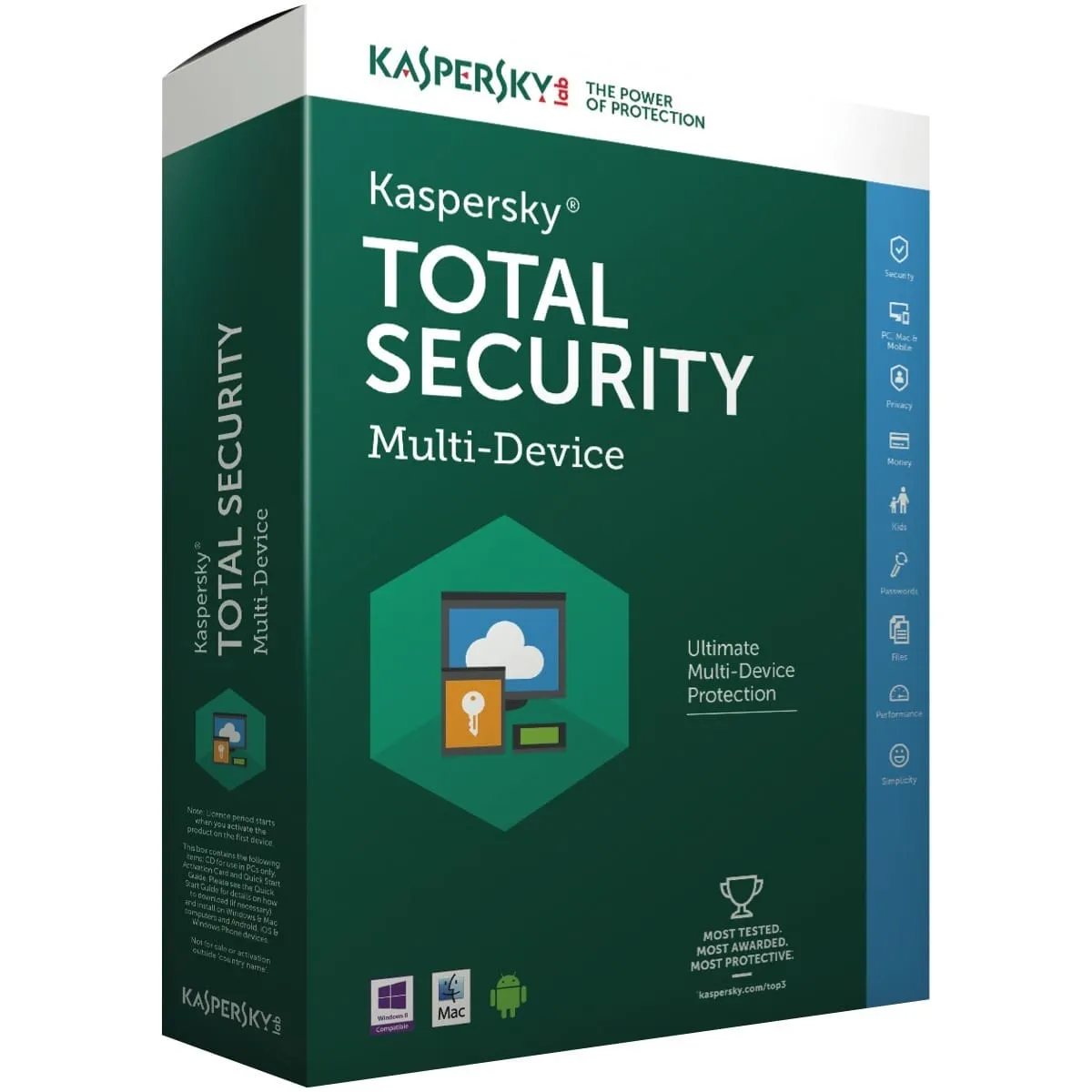 Kaspersky Total Security 3 Devices 2 Year Windows/Mac/Android/iOS (Email Delivery) — NexoKey Maroc