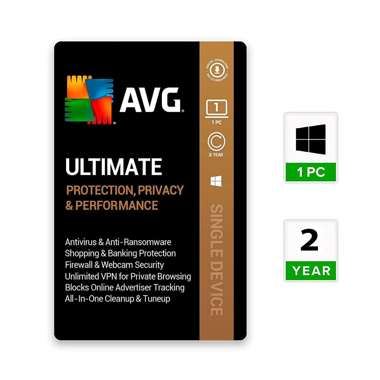 AVG Ultimate Multi-Device 1 Device 2 Year Windows/Mac/Android/iOS (Email Delivery) (Global Code)