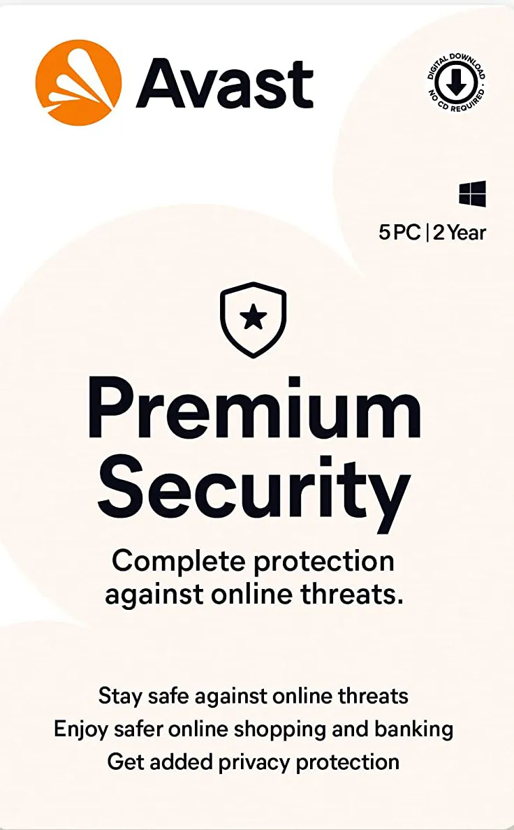 Avast Premium Security 5 Devices 2 Years Windows/Mac/Android/iOS (Email Delivery) (Global Code) — NexoKey Maroc