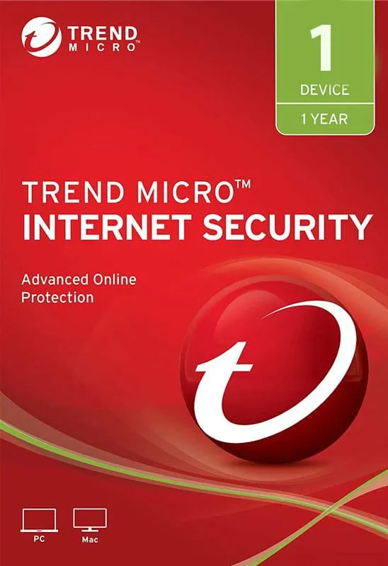 Trend Micro Internet Security 1 Device 1 Year Windows/Mac/Android/iOS (Email Delivery) (Global Code)
