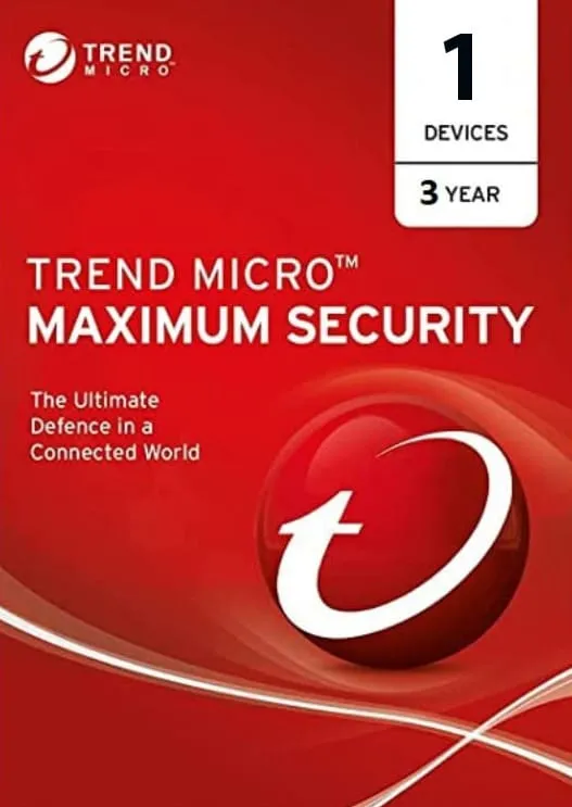 Trend Micro Maximum Security 1 Device 3 Year Windows/Mac/Android/iOS (Email Delivery) (Global Code)