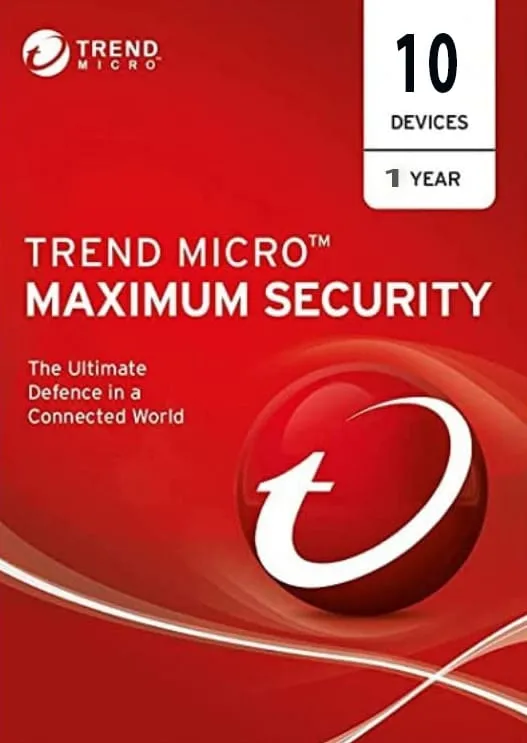 Trend Micro Maximum Security 10 Devices 1 Year Windows/Mac/Android/iOS (Email Delivery)(Global Code)